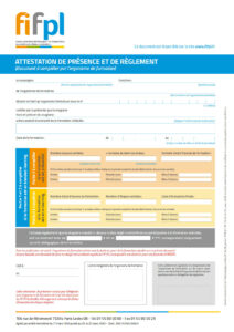 attestation de présence - financement FIFPL formation ergothérapie