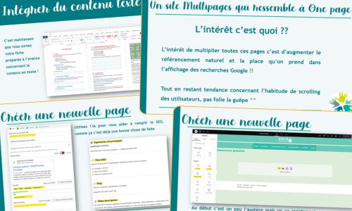 Visuels de la formation création site internet